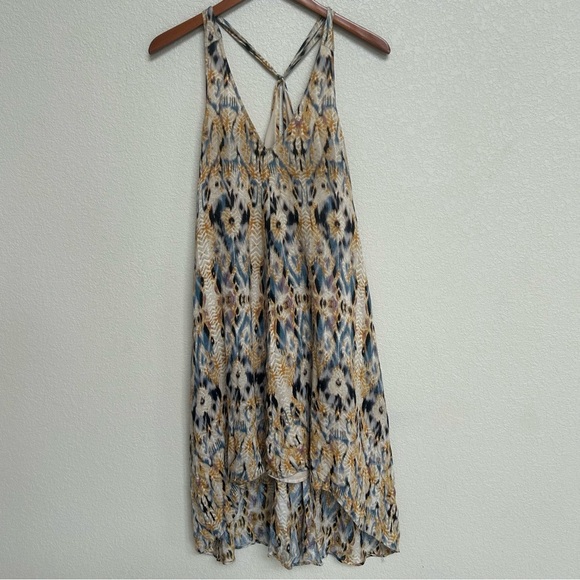 Ecote Women’s Small Boho Festival High-Low Sleeveless Dress Adjustable Straps - Picture 1 of 7